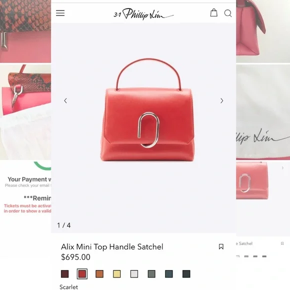 NWT: 3.1 PHILIP LIM | Alix Mini Top Handle Satchel - Picture 9 of 9